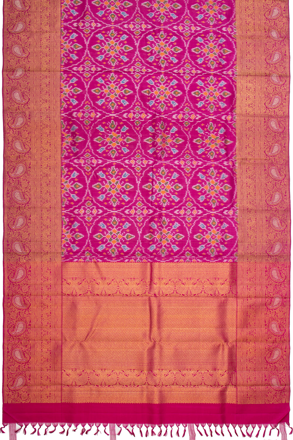 Kanchipuram Silk Ikat Pink Saree
