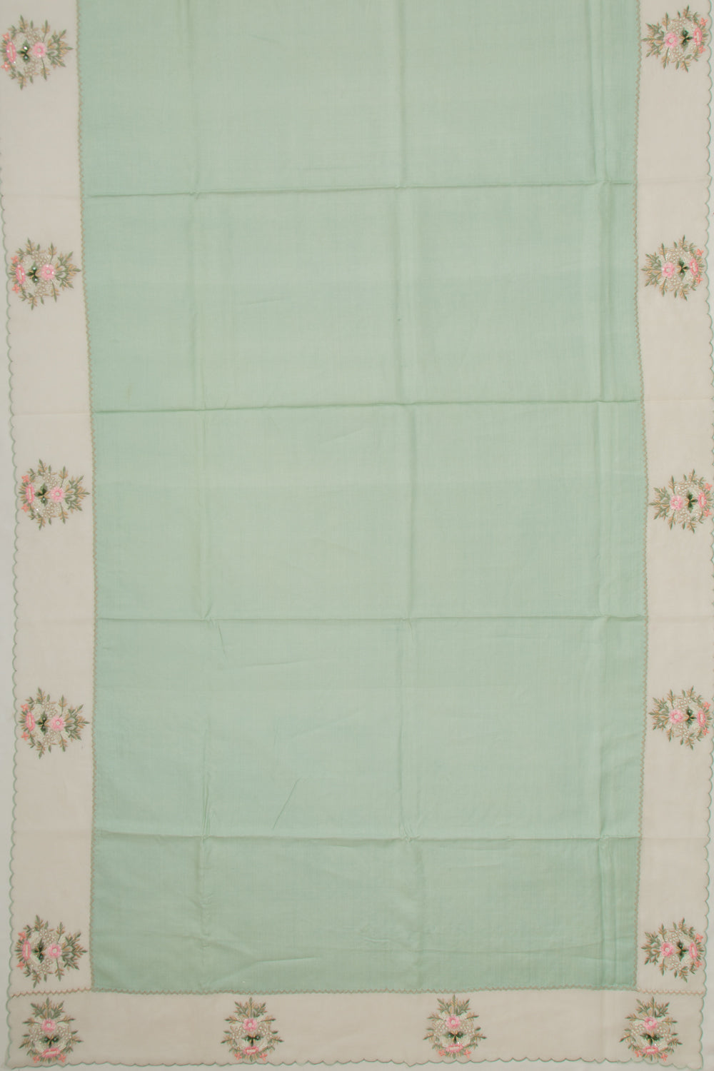 Tussar Plain Pastel Green Saree