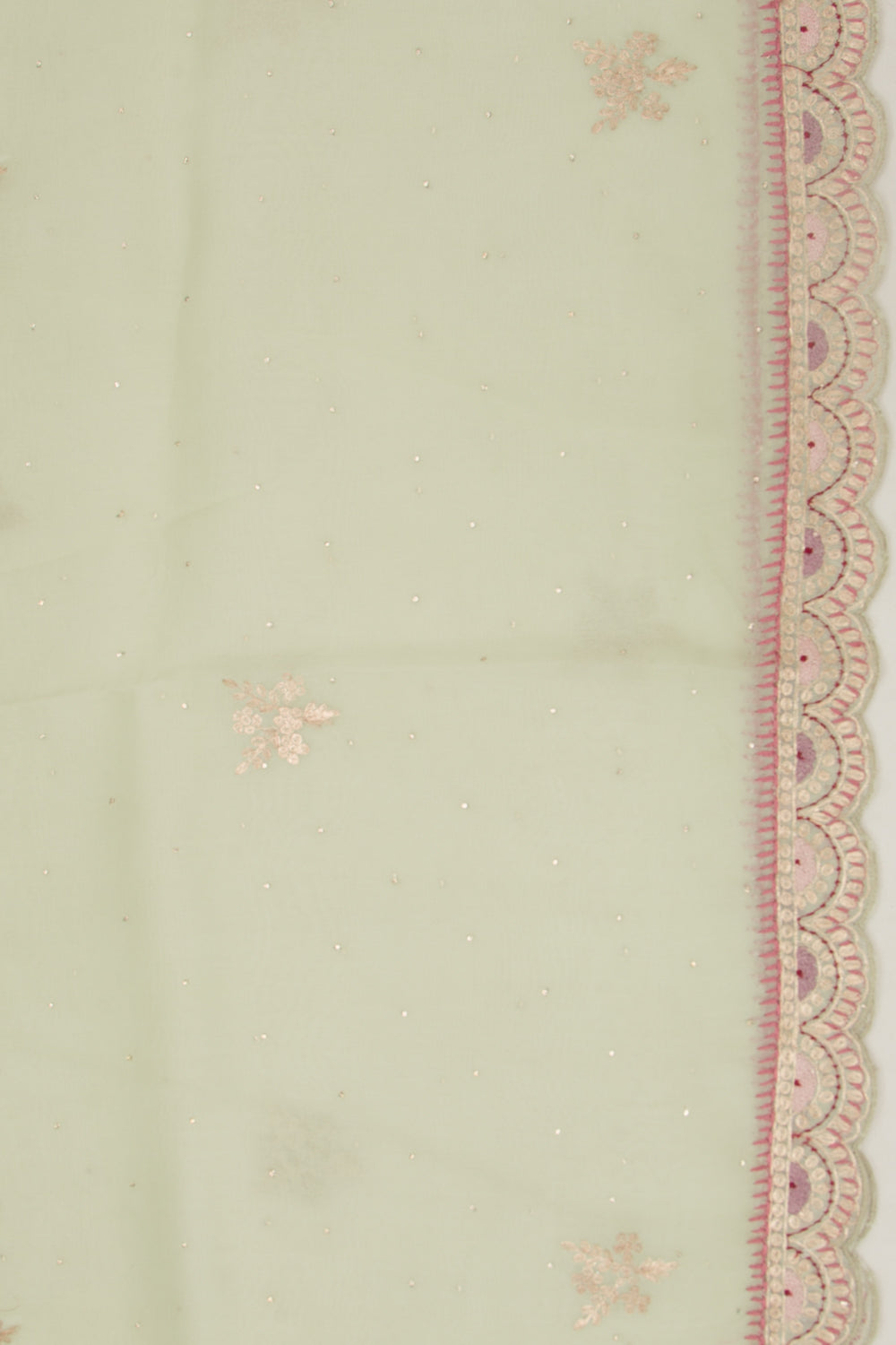 Organza Butta Pastel Green Saree