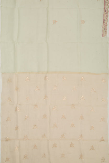Organza Butta Pastel Green Saree