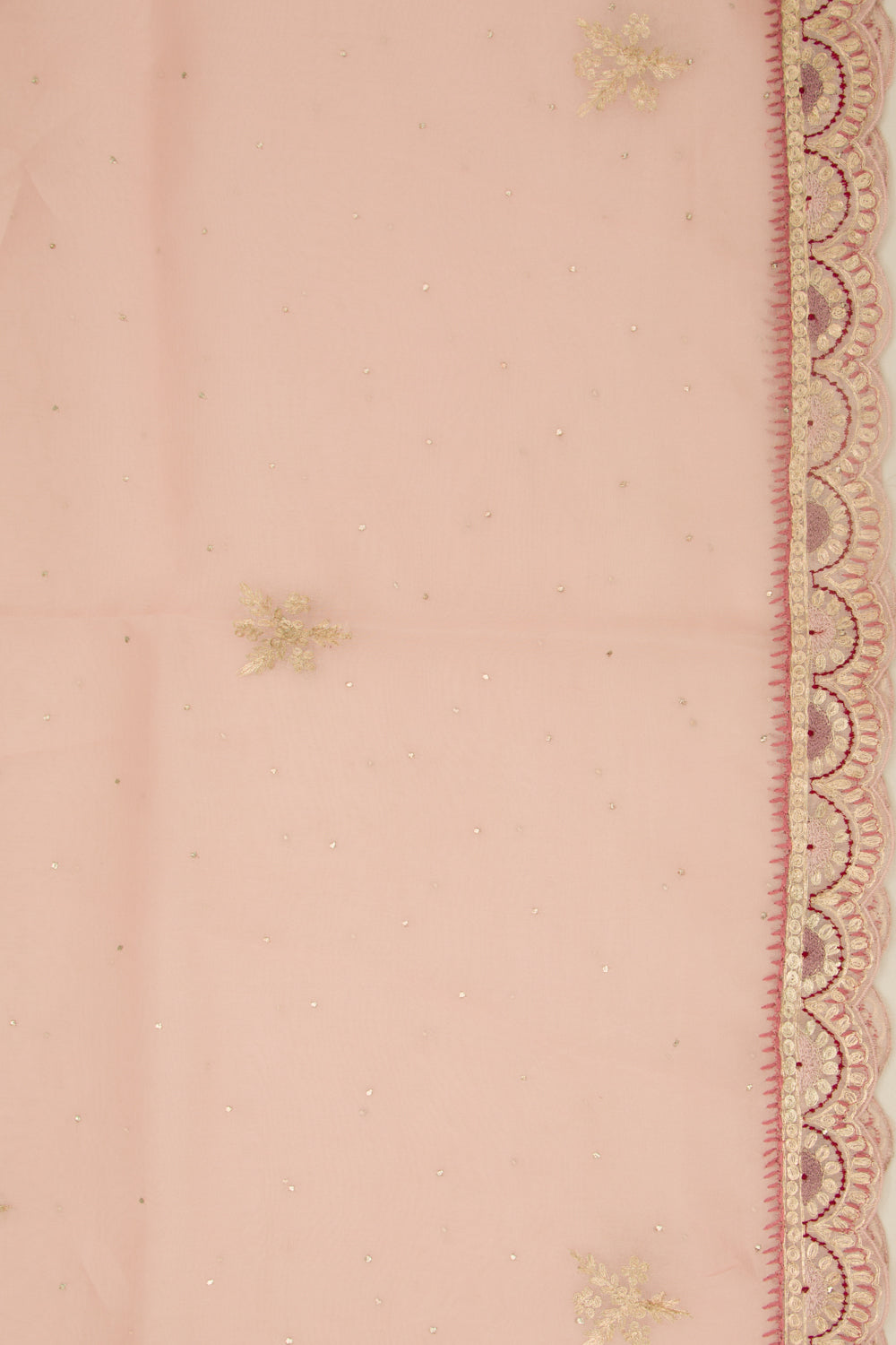 Organza Butta Pink Saree