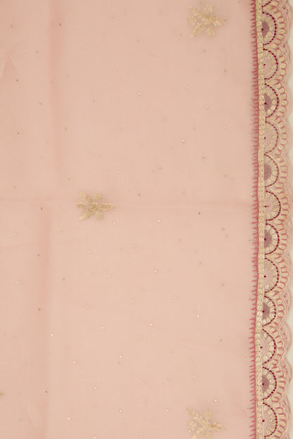 Organza Butta Pink Saree
