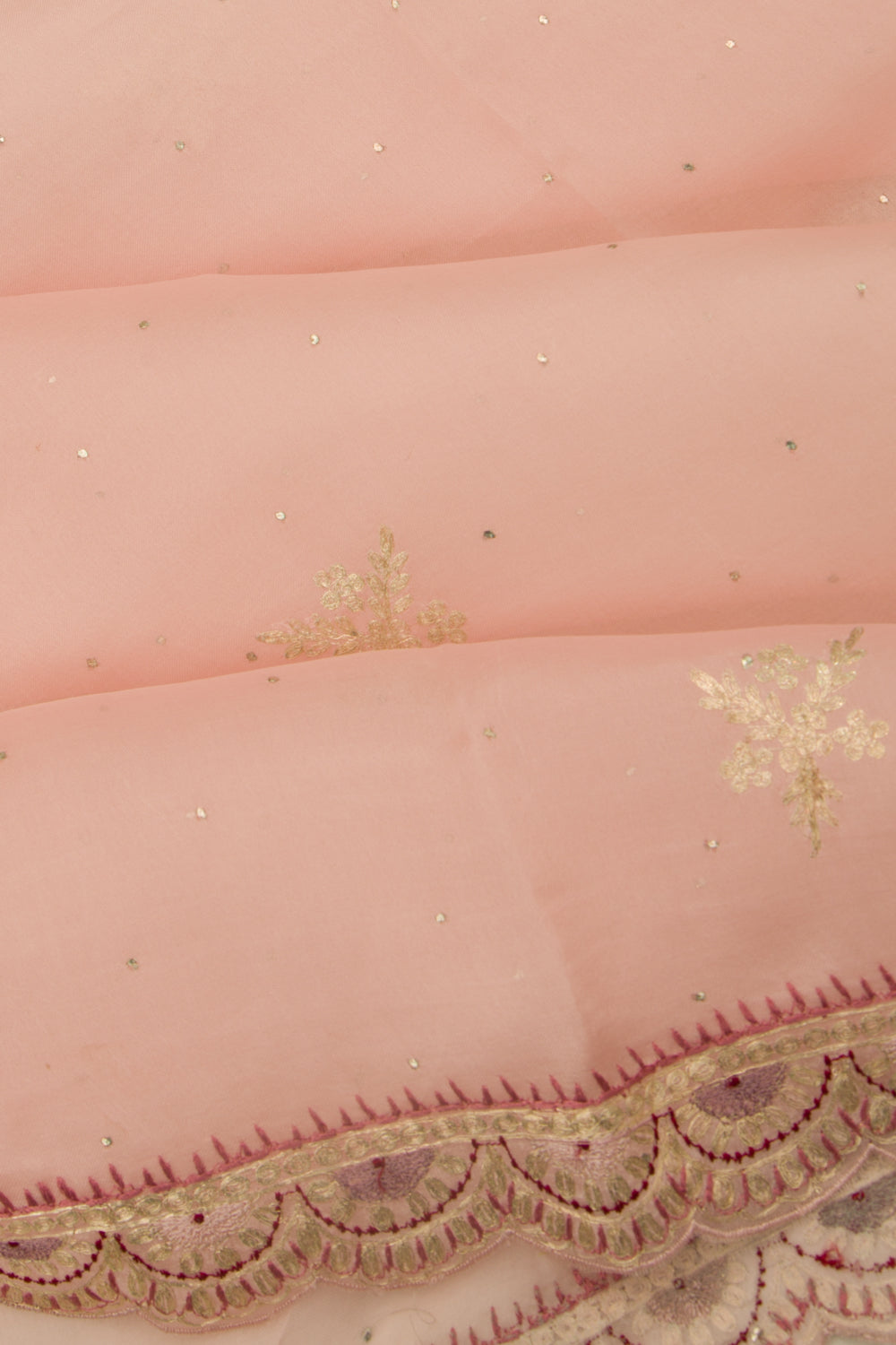 Organza Butta Pink Saree