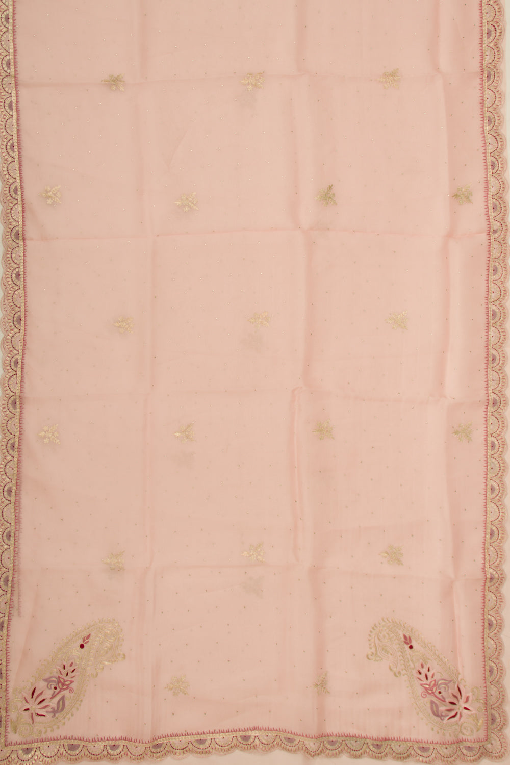 Organza Butta Pink Saree