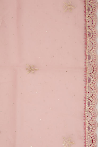 Organza Butta Pink Saree