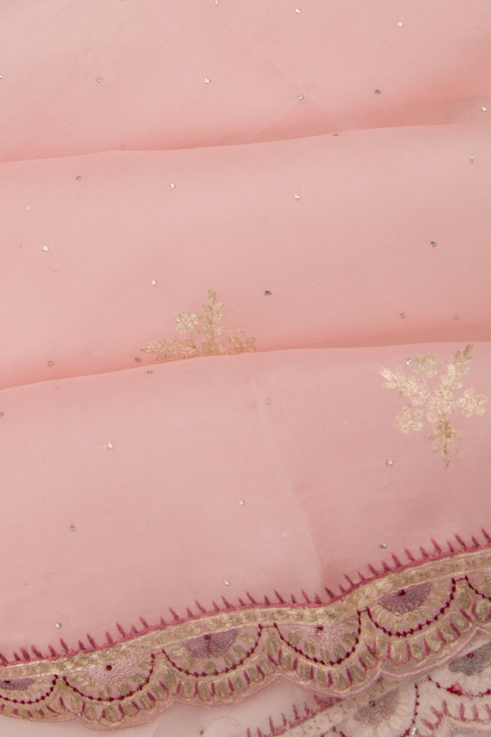 Organza Butta Pink Saree