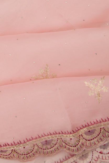 Organza Butta Pink Saree