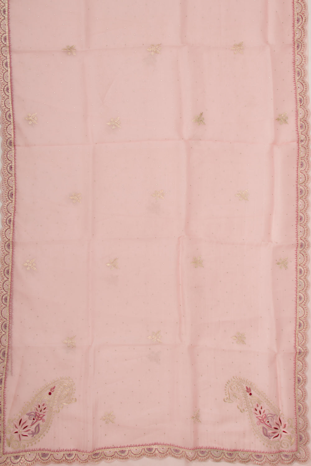Organza Butta Pink Saree