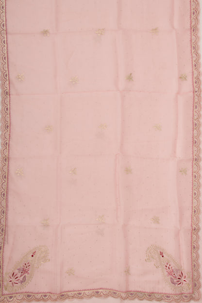 Organza Butta Pink Saree