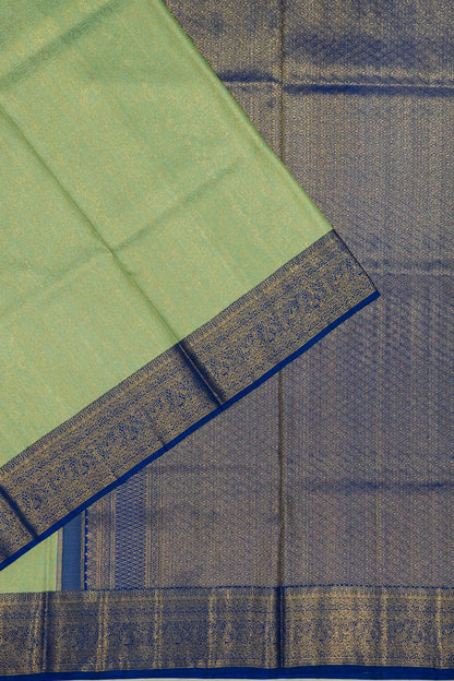 Kanchipuram Silk Brocade Pastel Green Saree