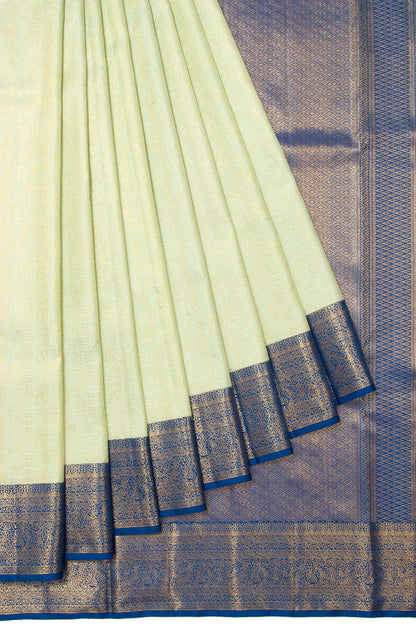Kanchipuram Silk Brocade Pastel Green Saree