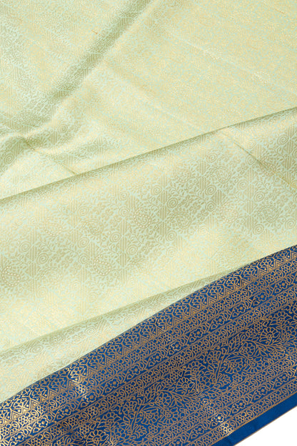 Kanchipuram Silk Brocade Pastel Green Saree