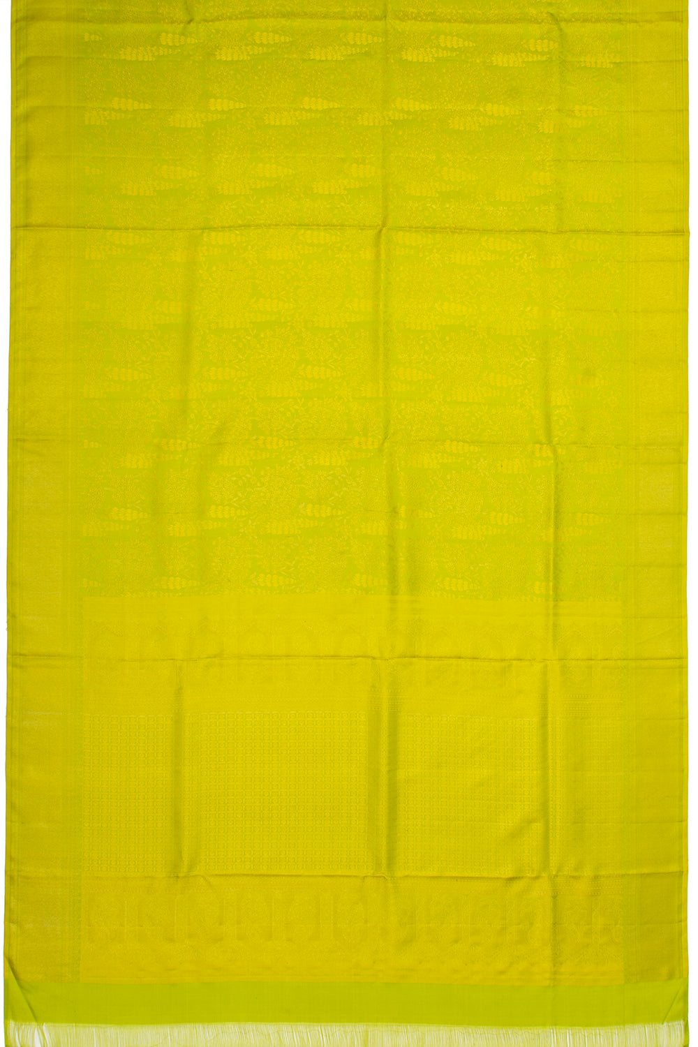 Kanchipuram Silk Brocade Lime Green Saree