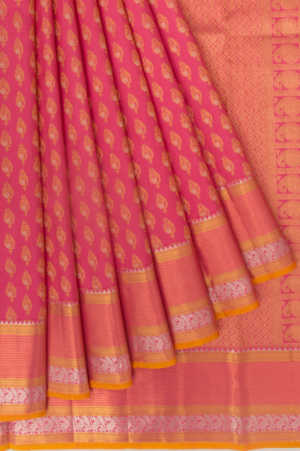 Kanchipuram Silk Butta Pink Saree