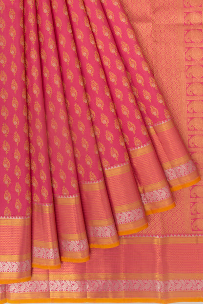 Kanchipuram Silk Butta Pink Saree