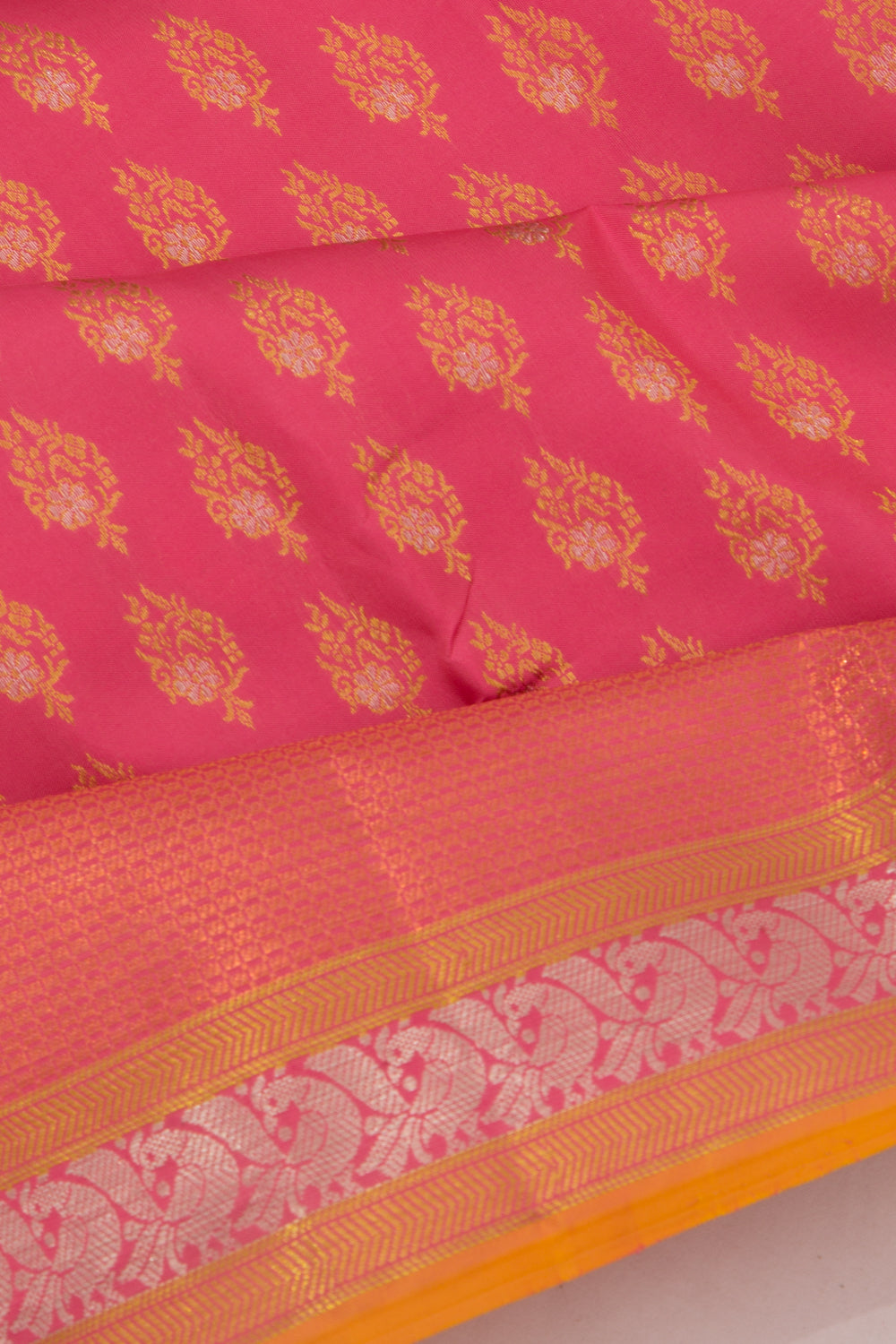 Kanchipuram Silk Butta Pink Saree