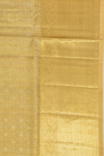 Kanchipuram Silk Tissue Brocade Gold Saree