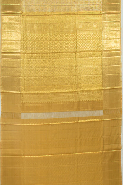 Kanchipuram Silk Tissue Brocade Gold Saree