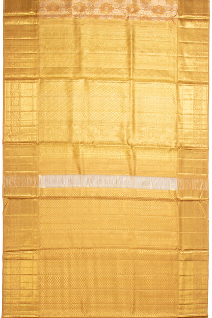 Kanchipuram Silk Tissue Brocade Gold Saree