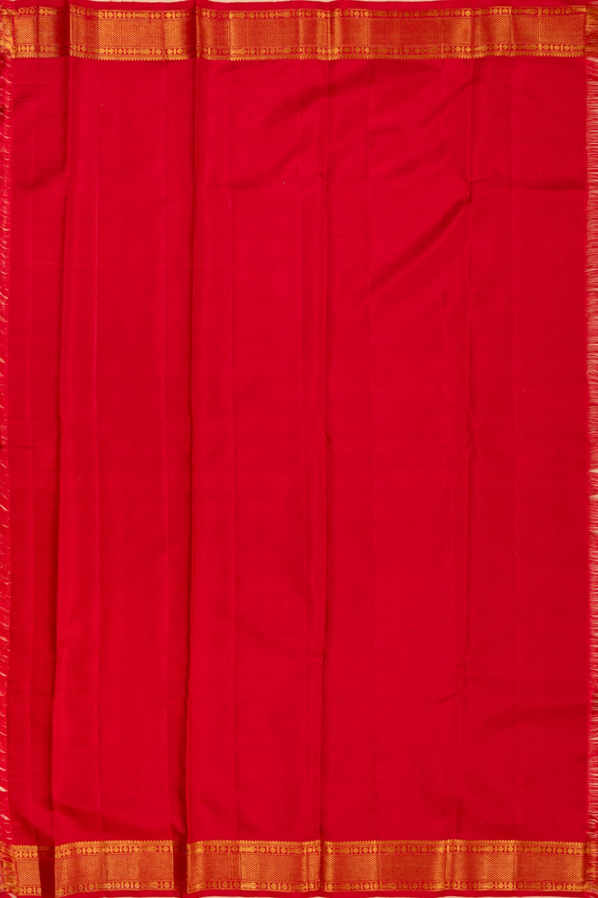 Kanchipuram Silk Leheriya Red Saree