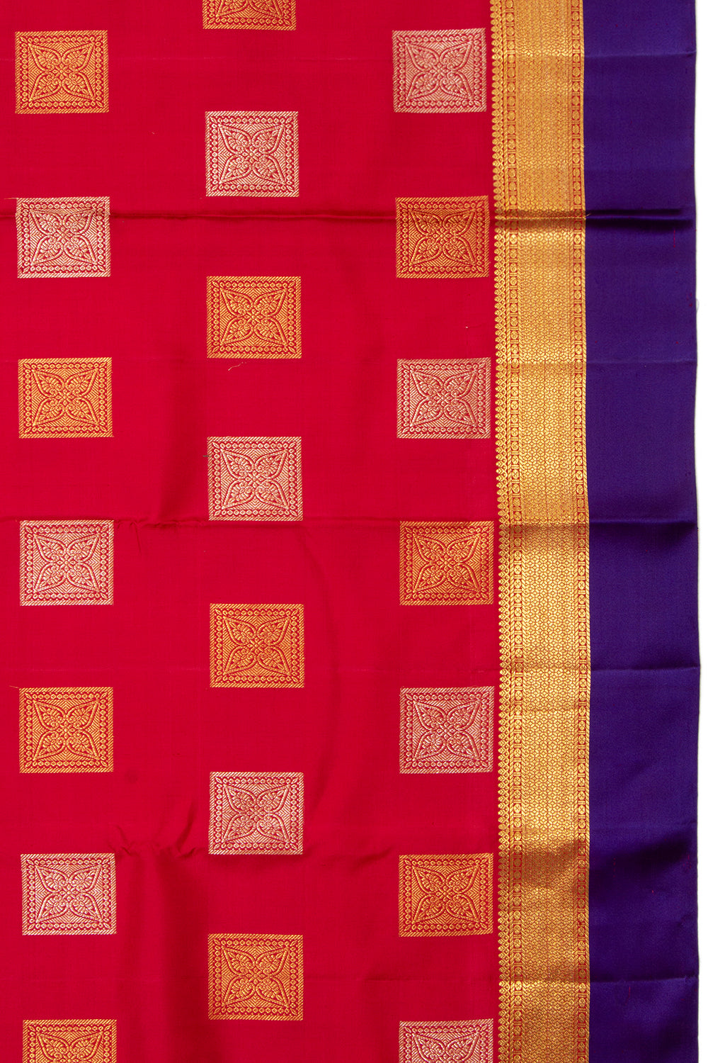 Kanchipuram Silk Butta Red Saree