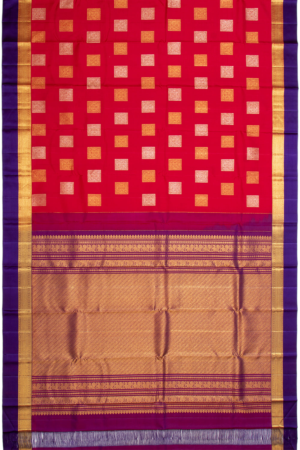 Kanchipuram Silk Butta Red Saree