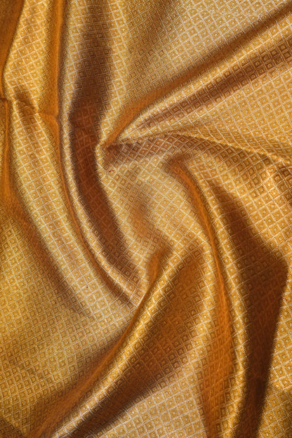 Kanchipuram Silk Tissue Brocade Gold Saree