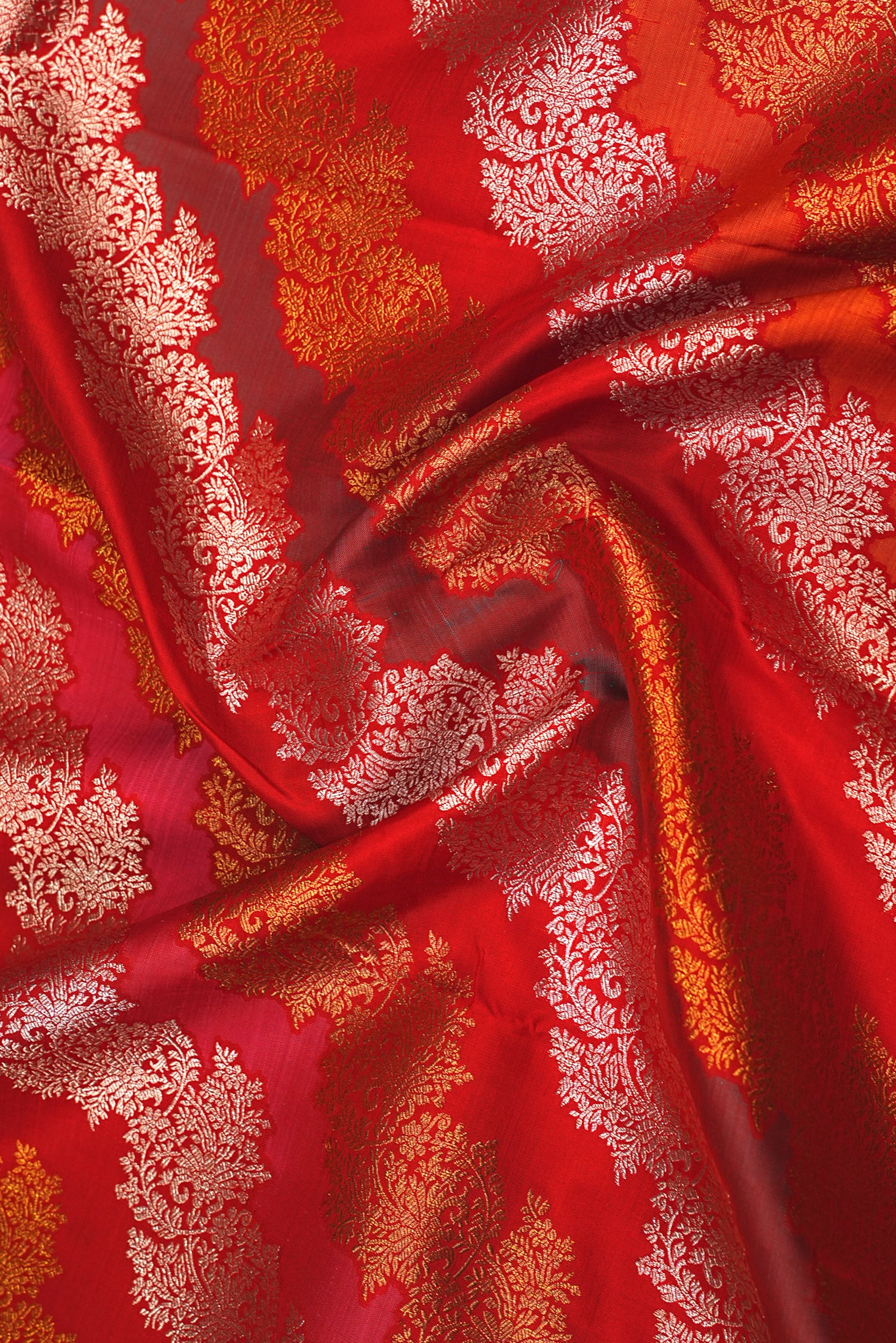 Kanchipuram Silk Jaal Red Saree