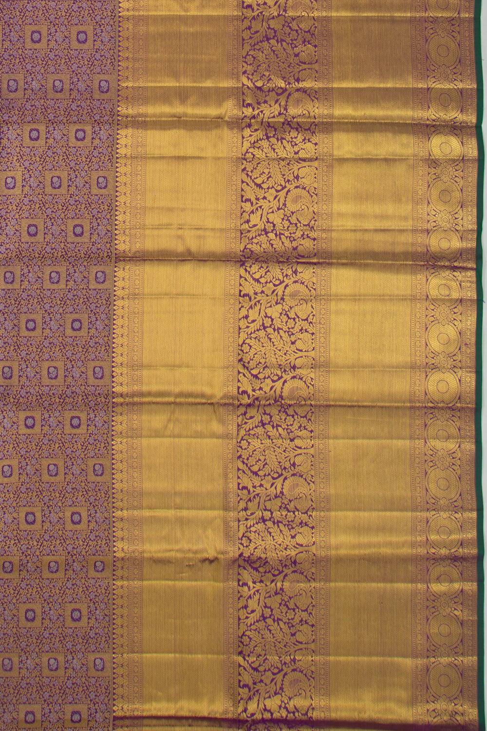 Kanchipuram Silk Brocade Purple Saree