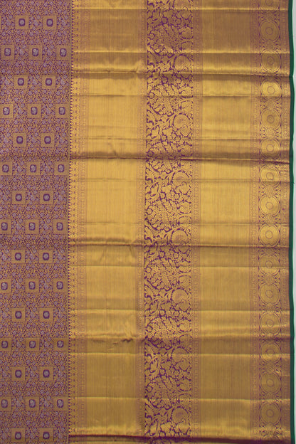 Kanchipuram Silk Brocade Purple Saree