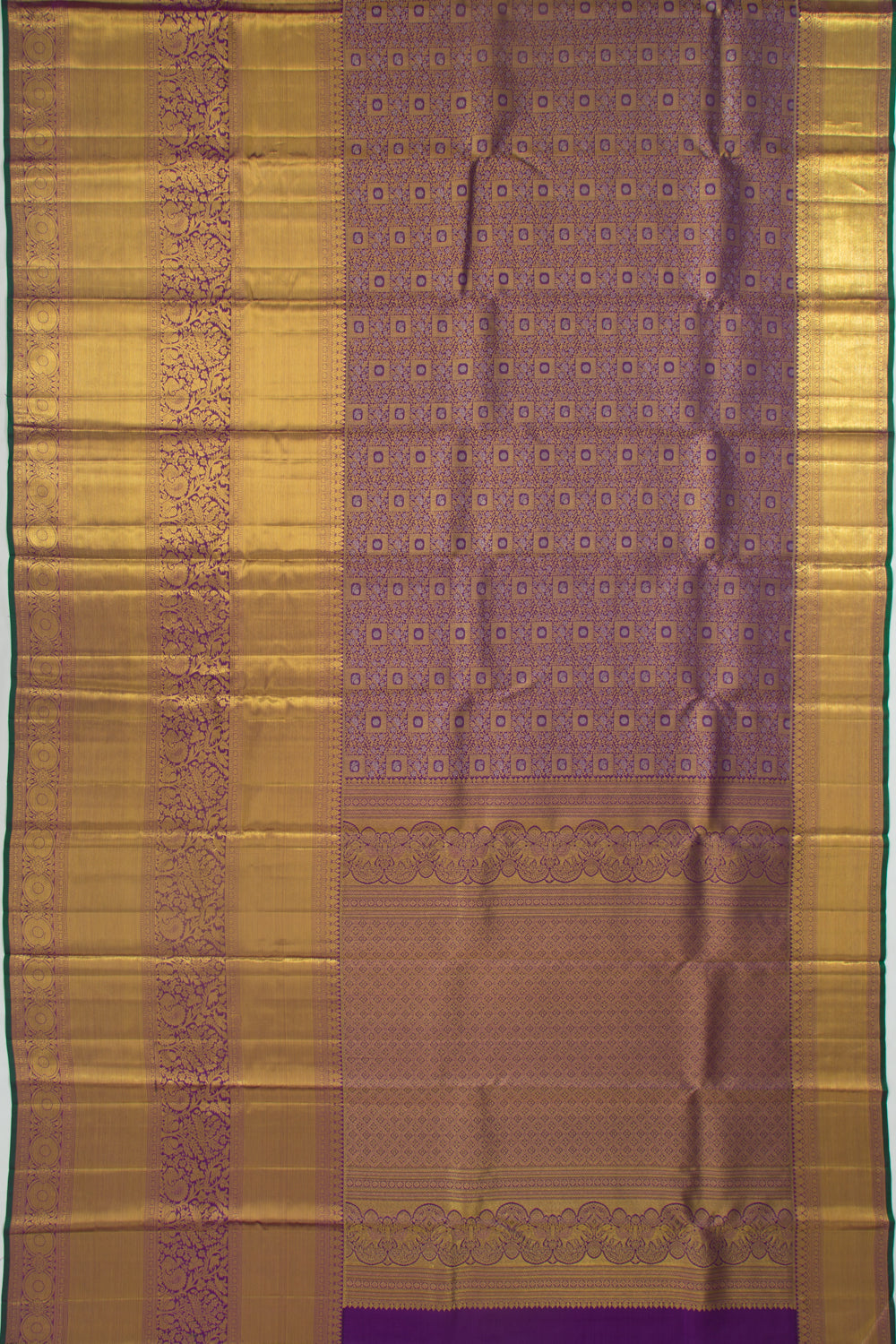 Kanchipuram Silk Brocade Purple Saree
