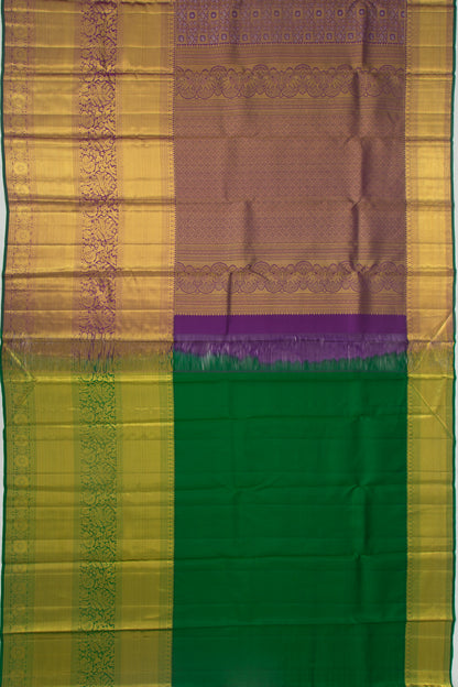 Kanchipuram Silk Brocade Purple Saree