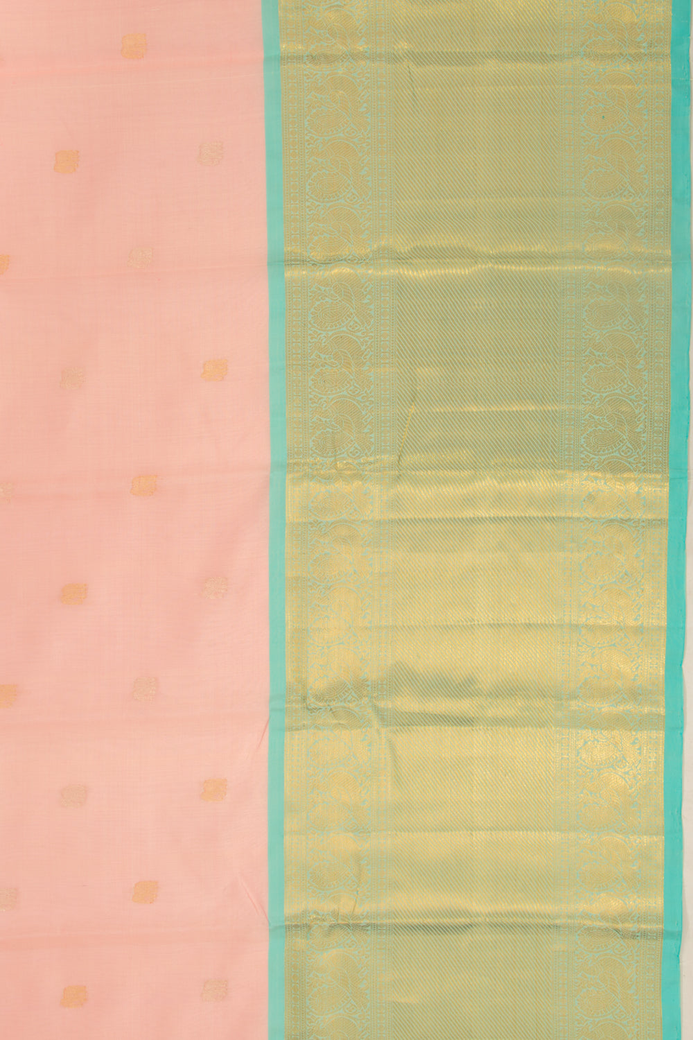 Taranga Kanchi Silk Butta Peach Saree
