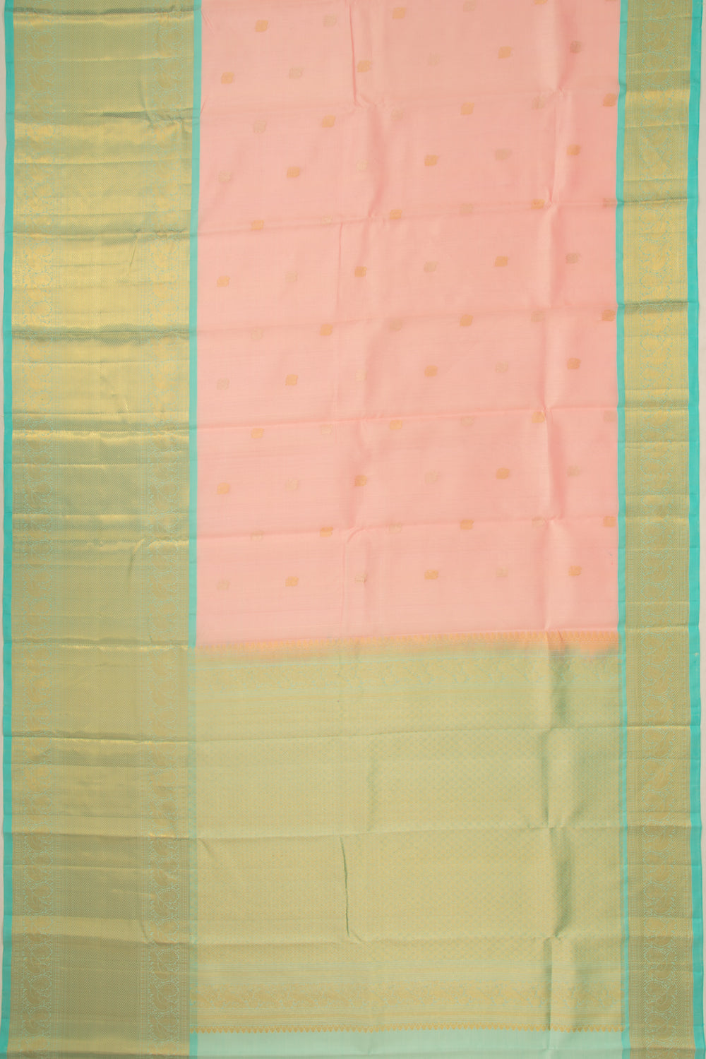 Taranga Kanchi Silk Butta Peach Saree