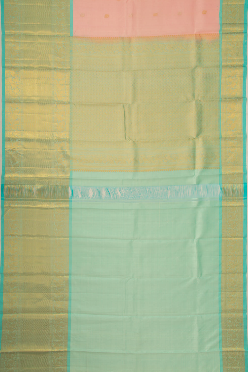 Taranga Kanchi Silk Butta Peach Saree