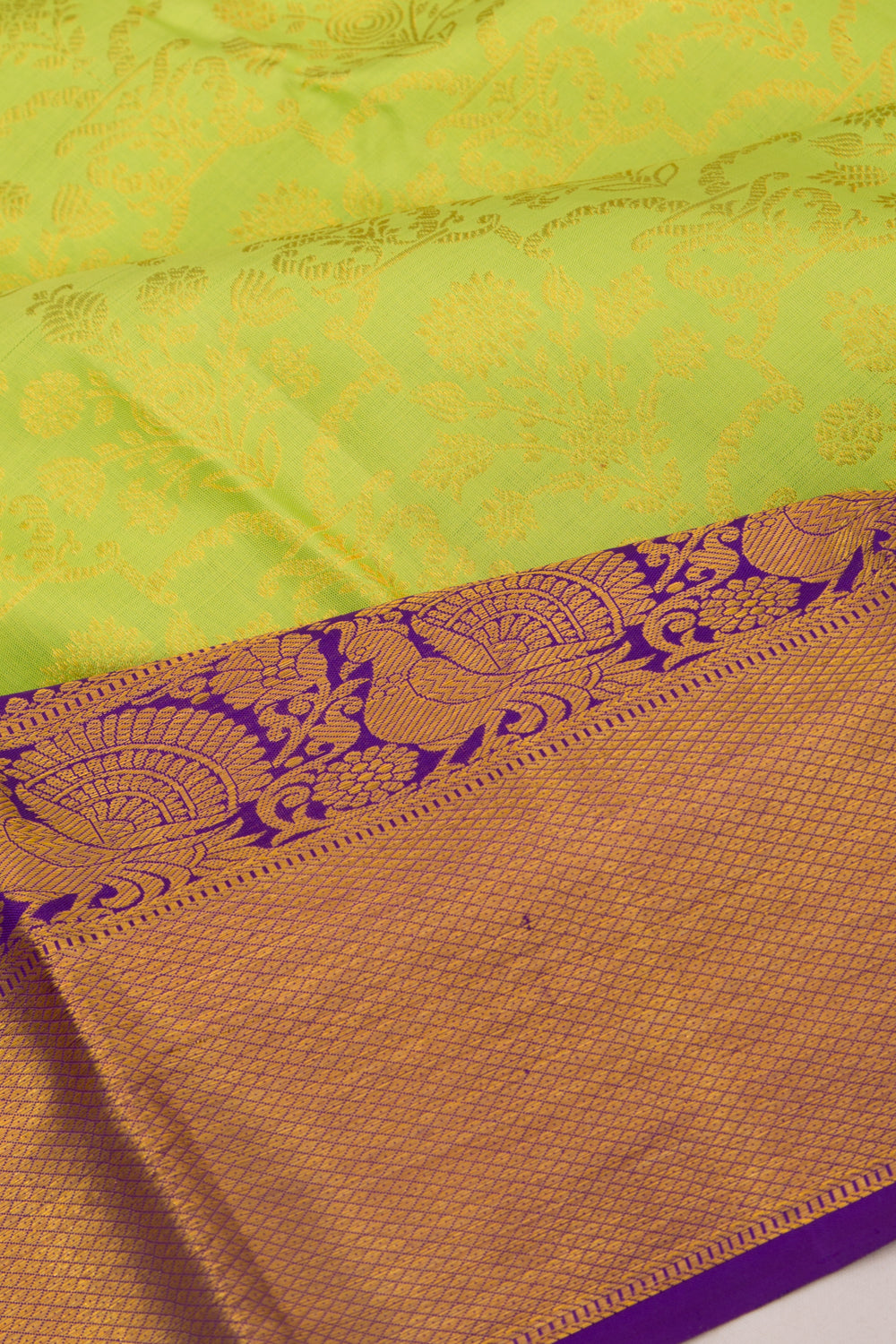 Kanchipuram Silk Brocade Green Saree
