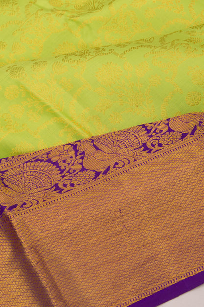 Kanchipuram Silk Brocade Green Saree