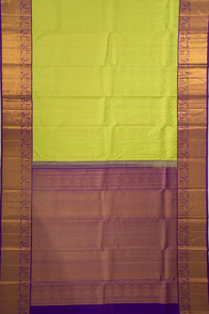 Kanchipuram Silk Brocade Green Saree