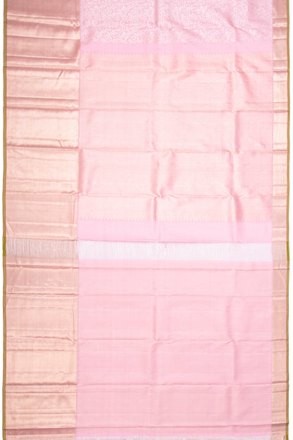 Kanchipuram Silk Brocade Baby Pink Saree