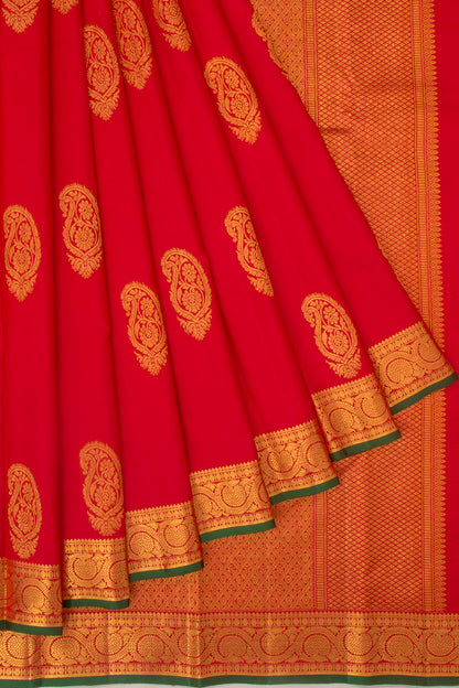 Taranga Kanchi Silk Butta Red Saree