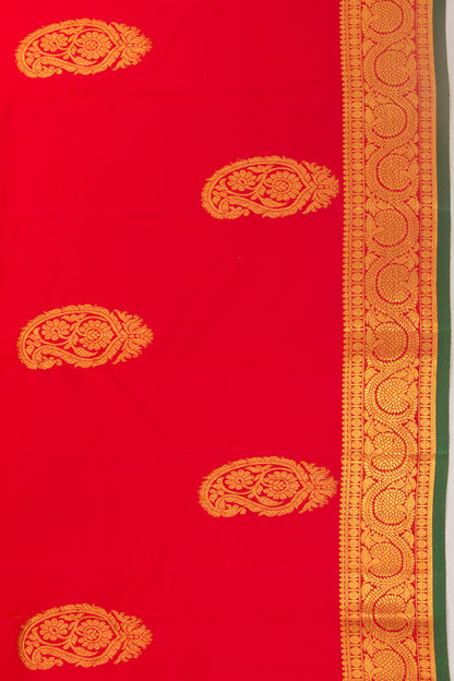 Taranga Kanchi Silk Butta Red Saree