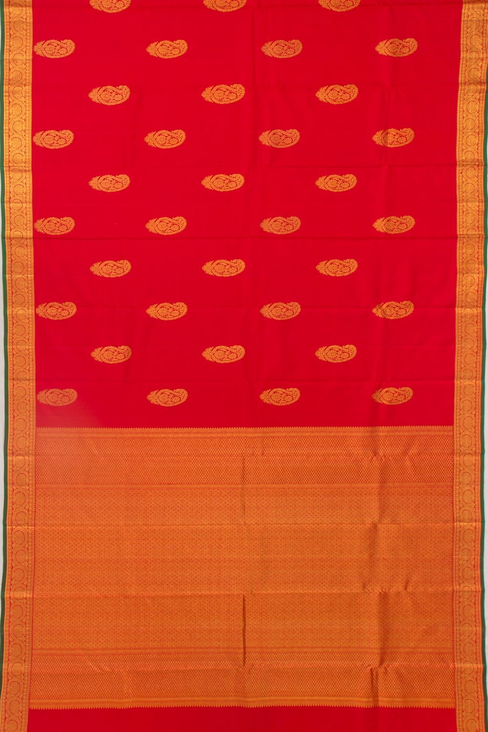 Taranga Kanchi Silk Butta Red Saree