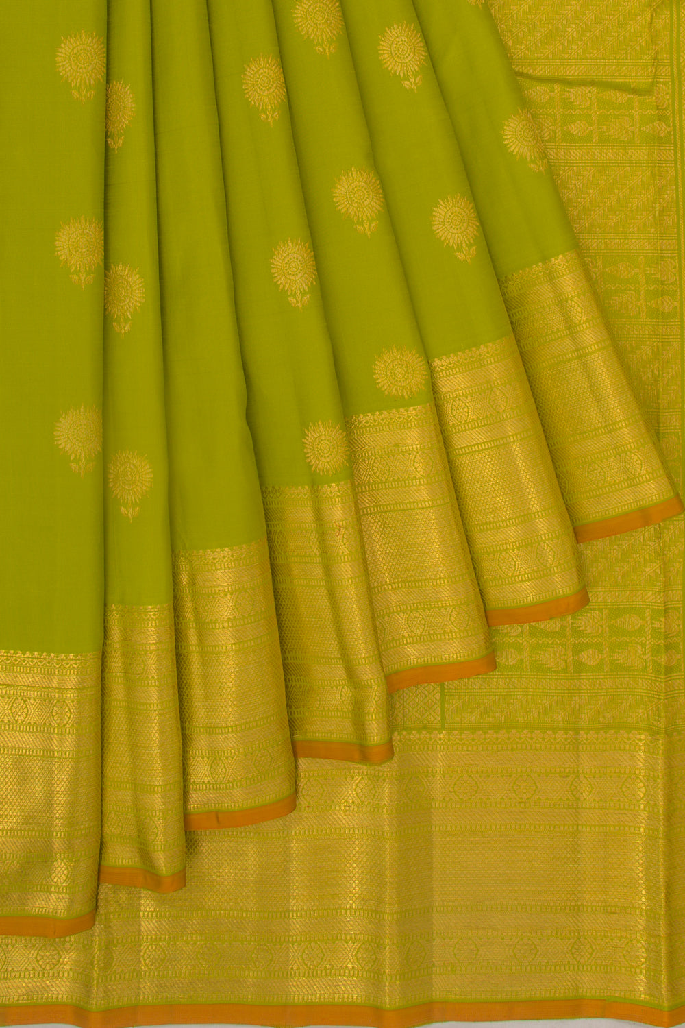 Taranga Kanchi Silk Butta Green Saree