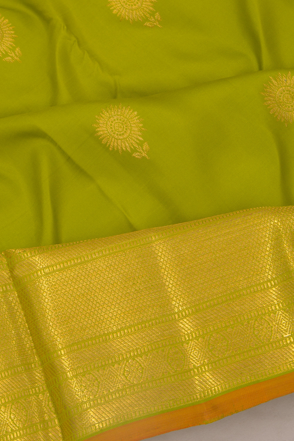 Taranga Kanchi Silk Butta Green Saree