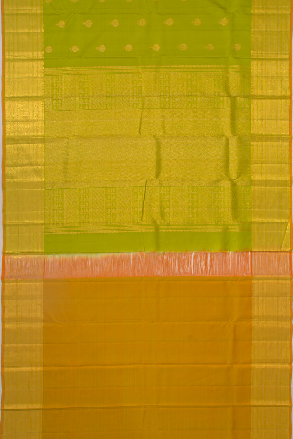 Taranga Kanchi Silk Butta Green Saree