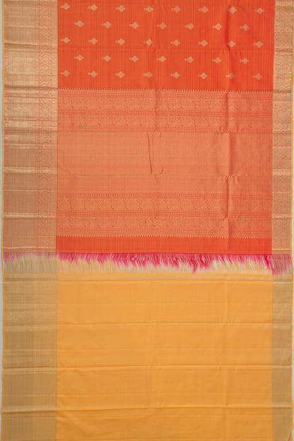 Taranga Kanchi Silk Butta Orange Saree
