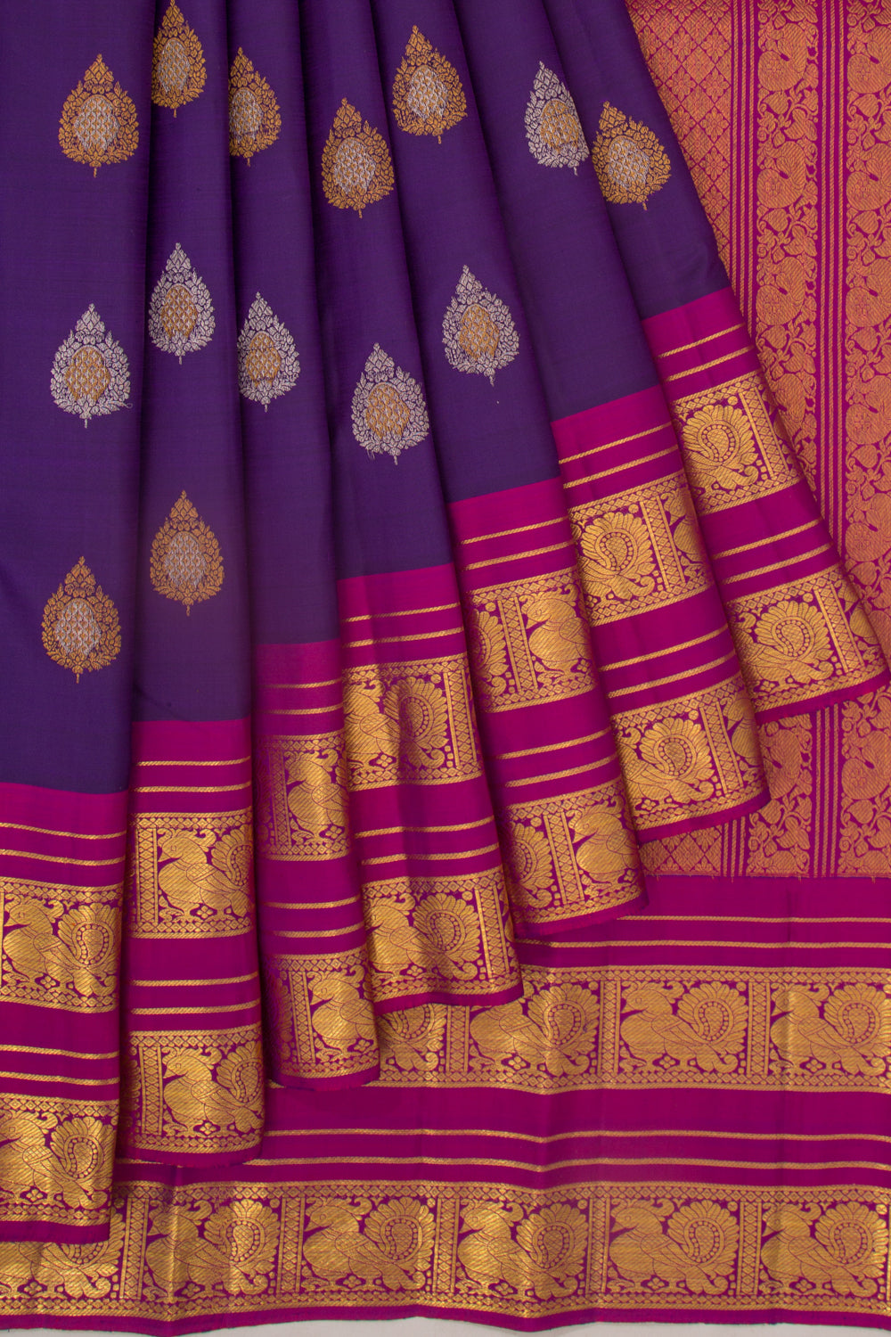 Taranga Kanchi Silk Butta Dark Blue Saree
