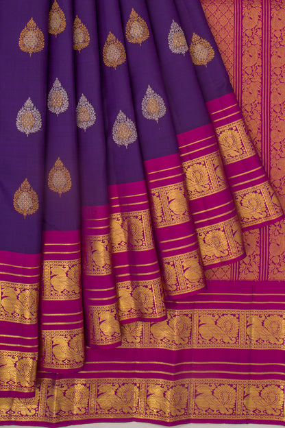 Taranga Kanchi Silk Butta Dark Blue Saree