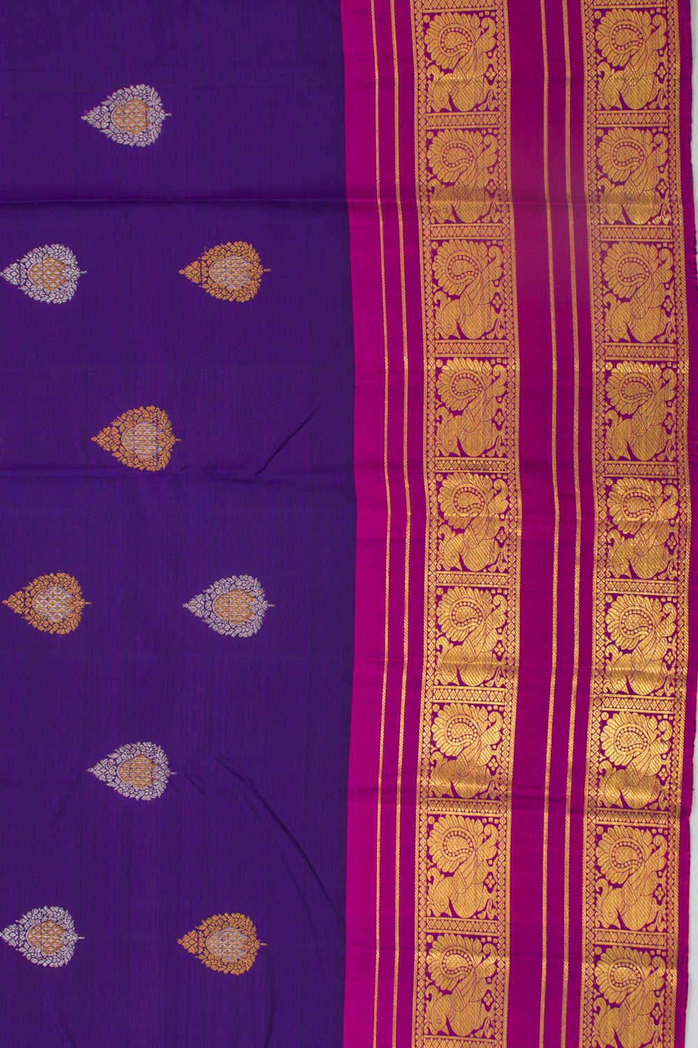 Taranga Kanchi Silk Butta Dark Blue Saree
