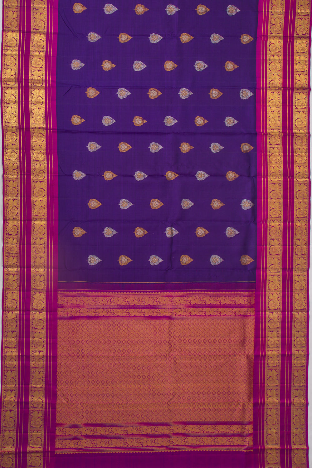 Taranga Kanchi Silk Butta Dark Blue Saree